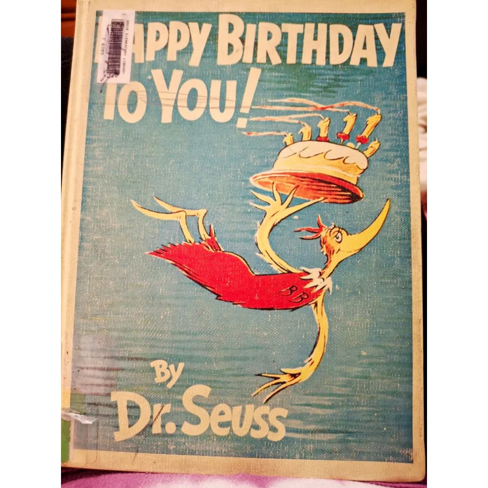 Dr. Seuss Happy Birthday To You! Book One Size school library vintage